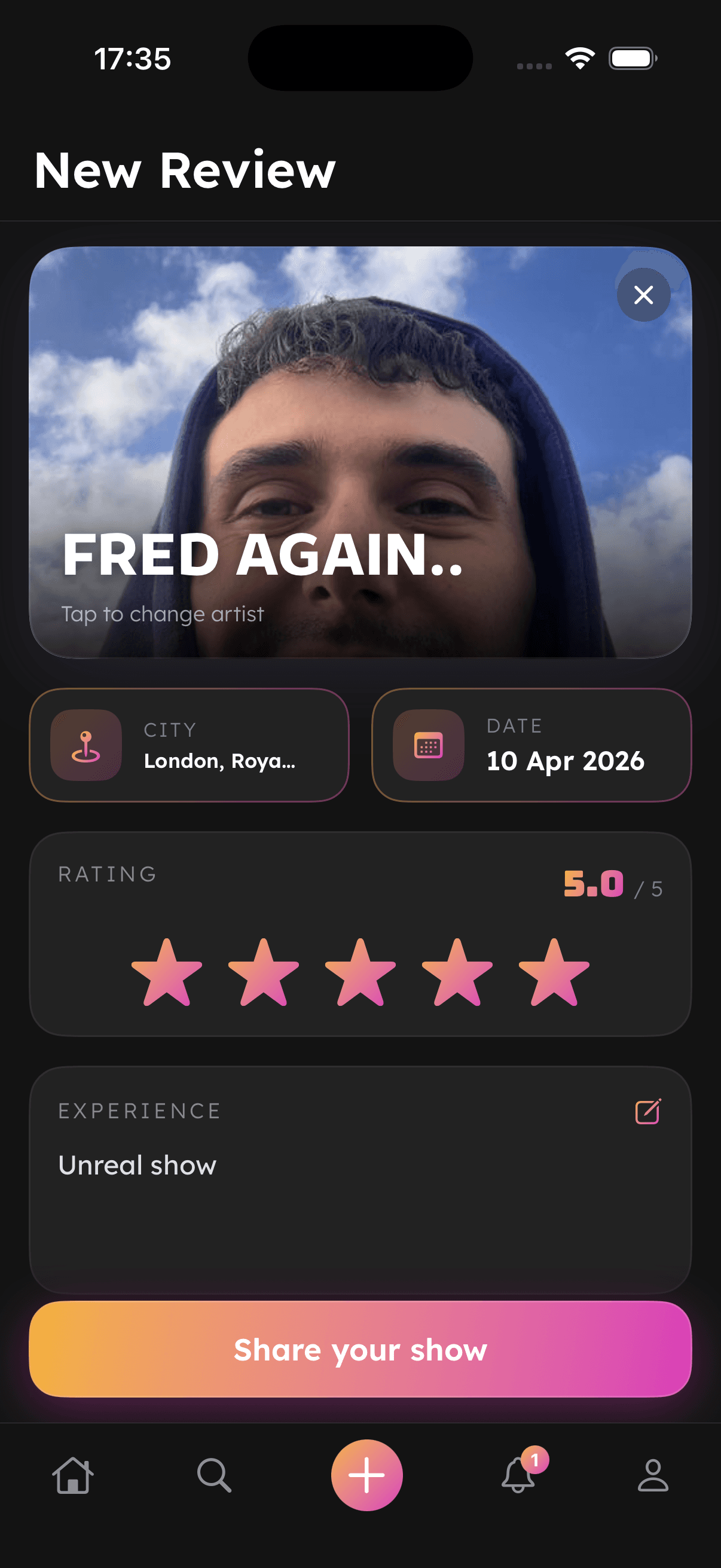 Creating a Showcase review